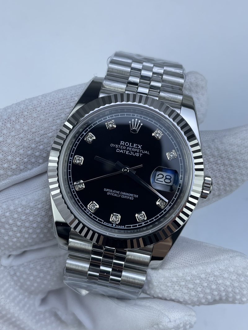 (준비완료/특급배송)NO.3188/롤렉스 데이저스트 126334 41미리 블랙다이얼 다이아몬드 인덱스 QP공장