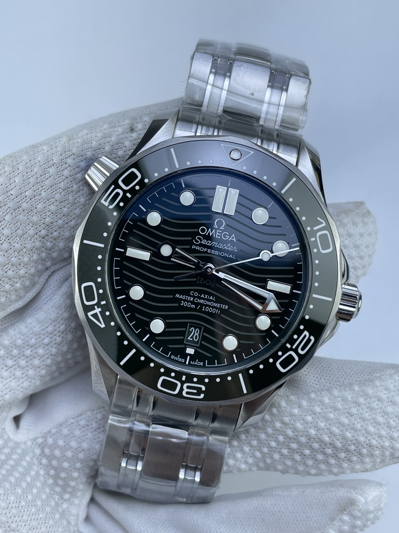 (준비완료/특급배송)NO.3219/VS공장 오메가 씨마스터 다이버 300M 스틸 그린다이얼 브레이슬릿V4 VS8800 (최신무브업버전)